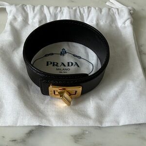 Prada Black and Gold Bracelet